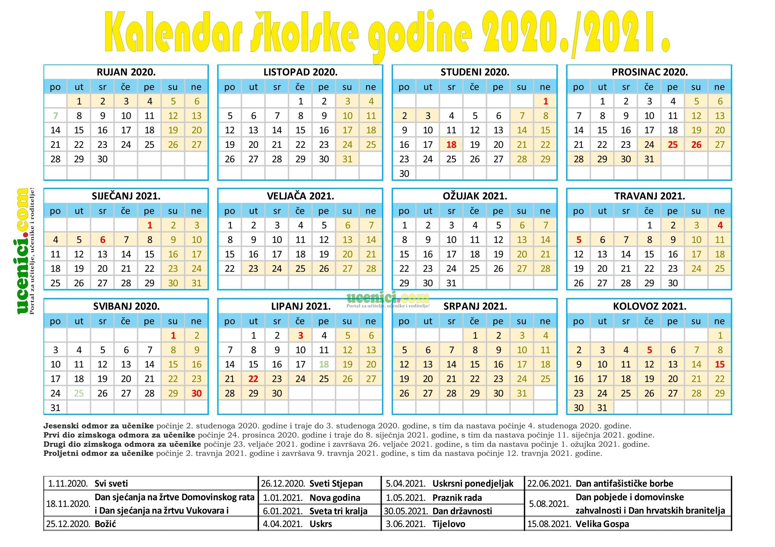 Kalendar-skolske-godine-2020-2021